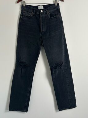 AGOLDE Black Denim Ripped Jeans size 27